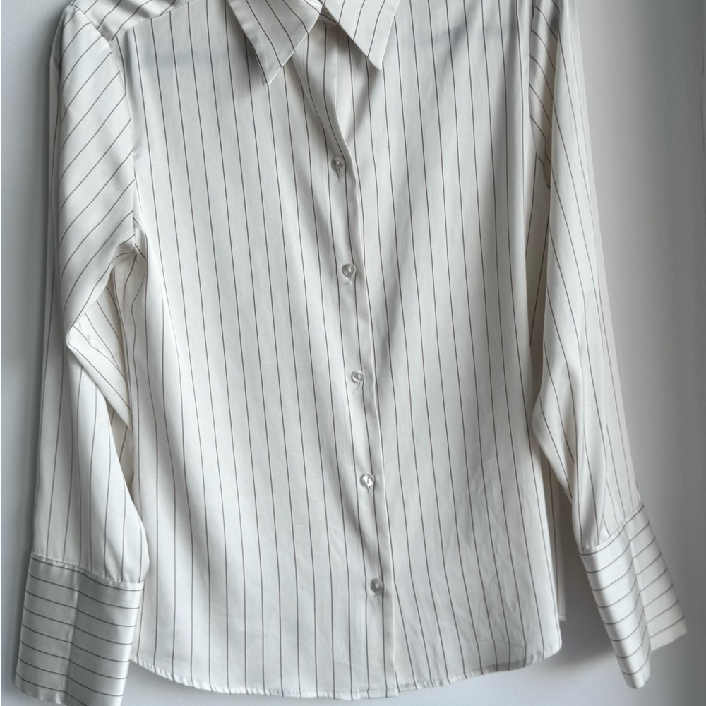 Zara Striped Cream satin  Set Small - Picture 4 of 6